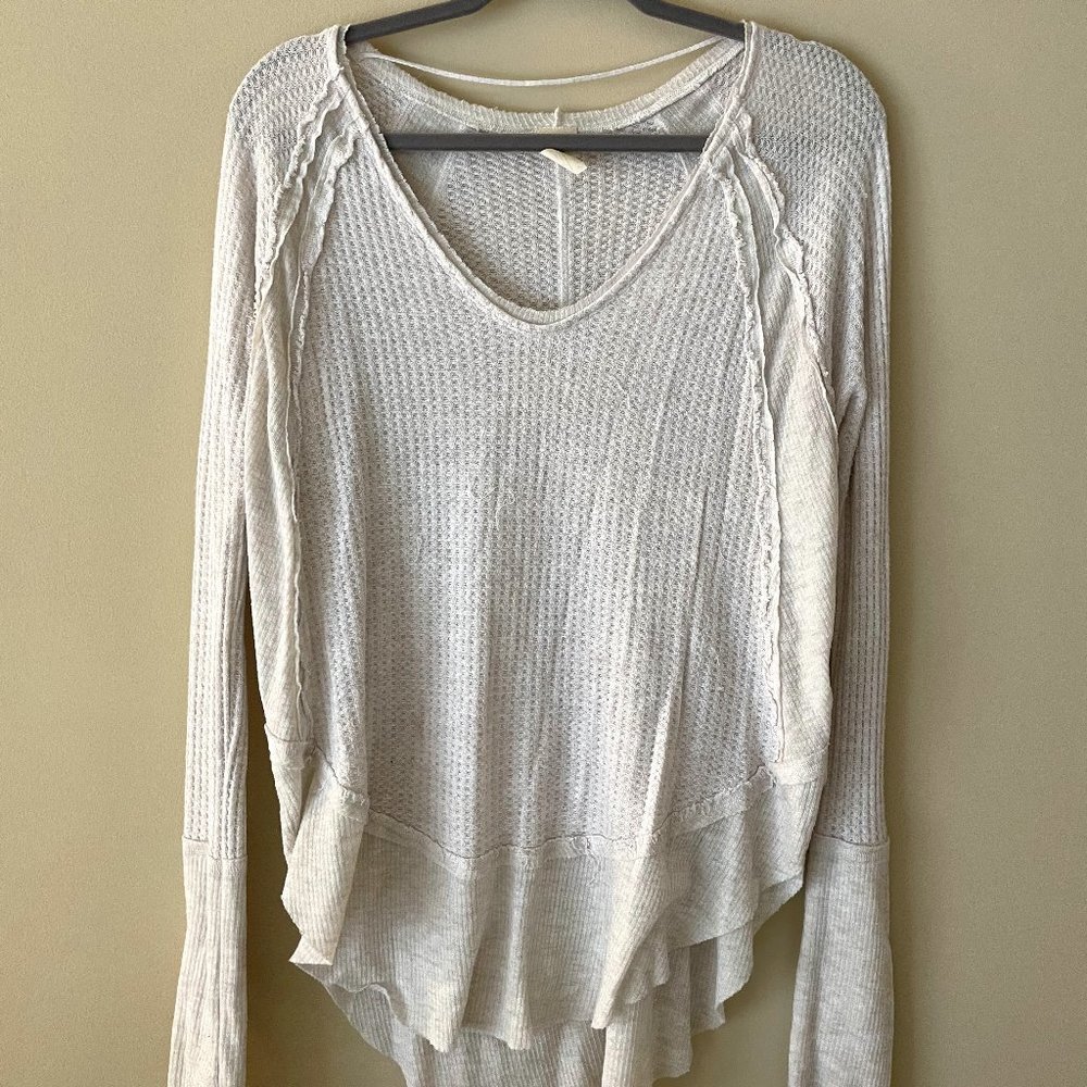 Free People Knit Oatmeal Colored Sweater